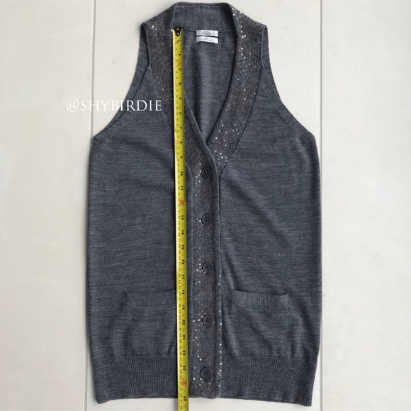 Madewell Wallace Sequin 100% Merino Wool Vest - Picture 10 of 15